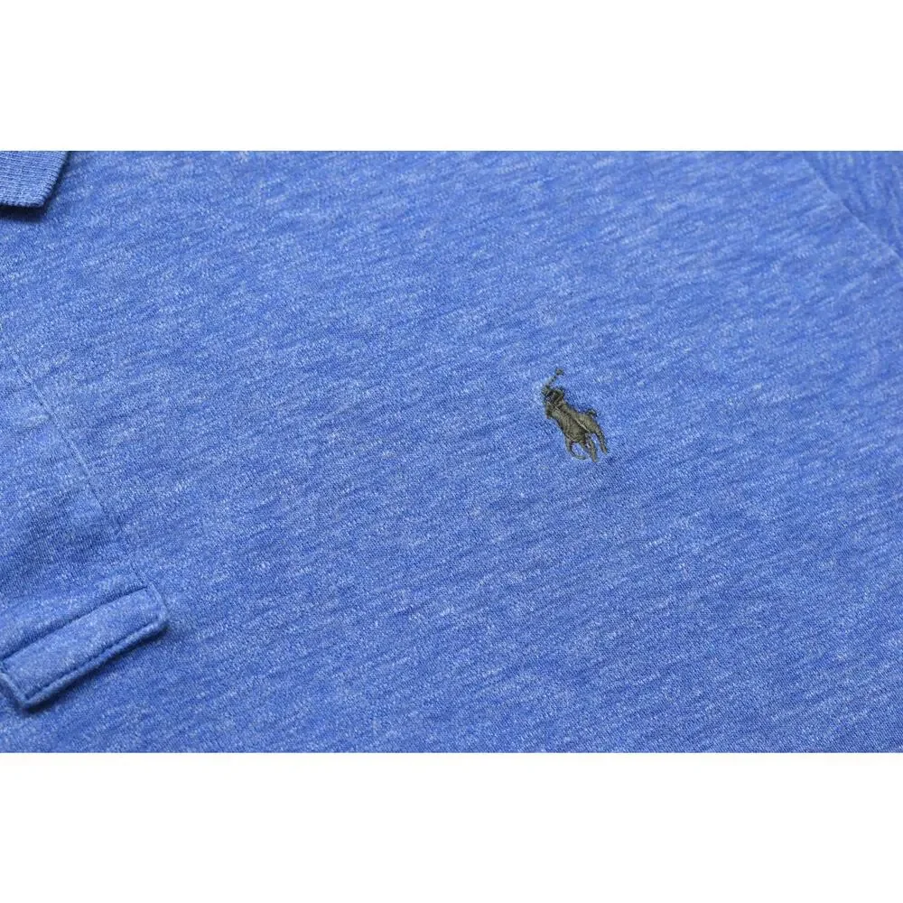 Polo Ralph Lauren Shirt Men 2XB Blue Heather Short Sleeve Cotton Big & Tall Pony